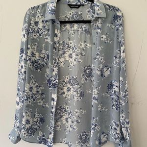 Beautiful sheer floral blouse